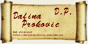 Dafina Proković vizit kartica